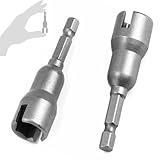 Flügelmutter Schraubendreher Set 2 Stück Flügelmutter Treiber, Stecknuss Werkzeug, 1/4 Zoll Sechskantschaft für Panelmuttern, Schrauben, Ösen-C-Haken & Q-Hanger, Stahl