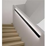 LED beleuchtete Treppe mit Bewegungssensor, für Außen- und Innentreppen, Wandmontage, mit LED-Licht, für Veranda, Eingang, kaltes Licht, 100 cm