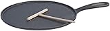 Rosenstein & Söhne Crepe Pfanne: Gusseiserne Crêpe-Pfanne für Grill und Herd mit Teigverteiler, Ø 28 cm (Gusseisen Crepe Pfanne, Crepesmaker, Pfannkuchen)
