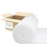 Lederkonzept 1m Polsterwatte Volumenvlies 100g/m², 1,2m breit x 1,00m lang, ca. 10 mm dick, 1,20 m², 100% Polyester, waschbar, Produktklasse 1, Patchworkvlies, Polstervlies