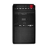 ZGUZMCMK Kassettenplayer Tragbarer Kassettenspieler mit Integriertem Lautsprecher Und Kopfhöreranschluss Multifunktionsgerät Zum Abspielen Und Aufnehmen von K, Schwarz