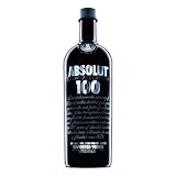Absolut Vodka 100 – 50 Vol.-Prozent Edel-Vodka in eleganter, schwarzer Flasche – Luxuriöses Genusserlebnis – 1 x 1 l | 1l (1er Pack)