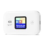 JICICUXI Mobiler WLAN Router,4G Tragbarer WiFi Mobiler Hotspotunterstützt SIM Karten, Mobiles Internet LTE Router bis zu 150 Mbit/S, 3000mAh Akku,ideal für Geschäftsreisen und Urlaub
