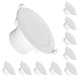 ANYPOWK LED-Downlights, dimmbar, 10 W, 3 Farbtemperaturen, Ausschnitt 90 mm-100 mm, SAA-zertifiziert, 10 Stück