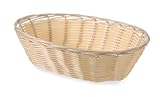 HENDI Brotkorb, Oval, kleine Größe, Brotmulde, Brötchenkorb, 225x130x(H) 55mm, Polyrattan