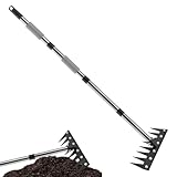 Unkrautstecher Mit Langem , Robuster Eisen Unkrautrechen mit langem , Robuster Unkrautzieher Mit TeleskopFür Beete Rasen Terrasse