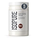 Isopure Whey Protein Isolat Pulver – Schokolade - 25 g Protein pro Portion, wenig Zucker, ohne künstliche Aromen oder Süßstoffe, nur 6 Zutaten, 480 g