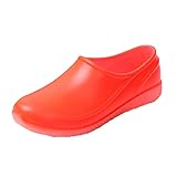 Wasserdichte Herren-Clogs, Gummistiefel, Küchen-Clogs, kurze Regenstiefel, rutschfest, Garten, wasserdichter Schuh, leicht, modisch, lässig, Stiefelette, Outdoor-Arbeitsschuh, Orange, 52
