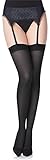 Merry Style Damen Mikrofaser Strapsstrümpfe MS 799 40 DEN (Schwarz, XL-XXL (46-50))