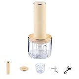 3-in-1 Akku Stabmixer, 3-Gang Elektrischer Schneebesen Handmixer Zwiebel Zerkleinerer Handrührgerät mit Zwiebelhacker 300ML & 100ML & TYP-C-Kabel für Smoothies, Milchshakes, Babynahrung und Suppen