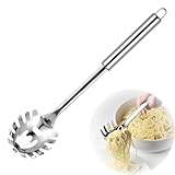 Nudelkelle,Spaghettilöffel,Nudellöffel,Nudelschöpfer,Nudellöffel Edelstahl,Spaghettilöffel Edelstahl,Mit Ergonomischen Griffen Für Nudeln Und Einem Aufhängeloch Zum Aufhängen