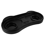 BESTonZON Snacktablett Für Wagen Kinderwagen Tablett Universal Kleinkindaufsatz Für Kinderwagen Ablagefach Doppelseitiges Kinderwagentablett Snacktablett Auf Reisen Black Abs