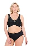 Ulla Popken Damen Entlastungs-BH Kelly, Ohne Bügel, Spitze, Schwarz, 115C EU