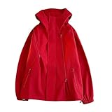 Lycurgius Wasserdichte Jacke für Herren mit Kapuze, leicht, mit Kapuze, Windbreaker, einfarbig, Baggy-Regenmantel, intelligent, lässig, Frühling, Sommer, Outdoor-Jacken für Radfahren, Camping