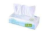 Ivyone Pure Cotton Dry Wipes (100 Tücher), Premium-Watte Pflegetücher, trocken, sehr weich Biodegradable-Baumwolle für Empfindliche Haut, Baby-Pflegetücher, Abschminken Wipes