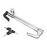 Universal Hochsicheres Lenkradkralle Pedalsperre Abschreckende Lenkradsperre Anti-Diebstahl Auto Lenkradschloss Diebstahlsicherung Mit 3 Schlüssel Wegfahrsperre Für Auto Wohnmobil 35-85cm