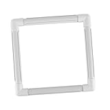 TOKIDNY Quadratischer Cliprahmen Stickrahmen DIY Embroidery Rack für Kreuzstich und Needlepoint Spannrahmen mit Riffelung für Festen Halt Einfach Montierbar und Abnehmbar für Anfänger und