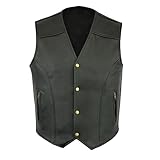 Modische Herrenweste, lässig, cool, einfarbig, Motorrad, Flotte, Punk, Lederweste, Mantel, Weste, Herren, Puffjacke mit Kapuze, Schwarz , XXL