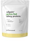 Vilgain® Whey Protein Pulver, Grass-Fed | 100% Reines Molkenproteinpulver | Schnelle Muskelerholung und Aufbau | Natürlicher Geschmack | Premium-Qualität Pulver | Ohne Geschmack, 1000 g
