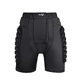 Tentock Protektorenhose Po Schutz Snowboard HüFtschutz Schutzshorts SskiprotektorenSchutzausrüStung KnieschonerSteissbeinschutz EiskunstlaufDamen SeniorenKinder Herren（XL