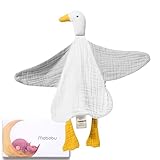 Mababu Schmusetuch Baby Musselin – Bio-Baumwolle & Oeko-TEX® – Kuscheltier Ente – Geschenk zur Geburt, 4-lagig, extra weich, für Neugeborene, Jungen & Mädchen, waschbar, als Schnuffeltuch