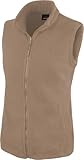 normani 280g Fleeceweste für Damen - Winddicht, leicht, warm, elegant Farbe Beige Größe XL