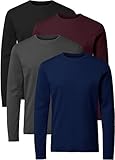 FULL TIME SPORTS Langarm T Shirt Herren 4er Pack FTS-640-WINTER-4-L