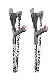 PEPE Mobility - Krücken Klappbar x2, Unterarmgehstützen Farbe, Gehstützen Faltbar, Erwachsene, Gehhilfen, Orthopädische Höhenverstellbar