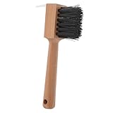 MUELODSIC Hufpflege Holzgriff Hufkratzer und Bürste Robust Kompakt für Pferde Rinder Schafe Ziegen Multifunktionales Hufreinigungswerkzeug Langlebig Praktisch