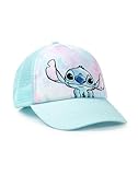 Disney Lilo & Stitch Baseballkappe für Mädchen, verstellbar, Hellblau, Freizeitkleidung, Mütze mit Stichgrafik, Stitch Merch, Netz-Sonnenschutz, gebogener Schirmmütze, Charakter-Accessoire für Kinder