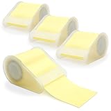 WAYTEX 4 Rollen Haftnotizen, wiederverwendbar, selbstklebend, mit 4 Abrollblättern, Breite 5 cm, Rolle à 5 m, Pastellgelb