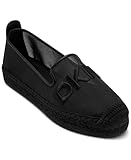DKNY Mallandra Damen-Espadrille mit Logo-Espadrille, gepolsterte Innensohle, Schuhe, Schwarz, 37.5 EU