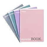 OFFICER PRODUCTS Schulheft/Format A5 80/80 Blatt Liniert/Mixed 4er Packung - 4 Stück/Packung Motive Sortiert/Für Junge Leute Kinder/mit Rand/Weiße Karten