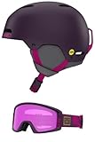 Giro Ledge MIPS Kombi-Pack Skihelm, Snowboardhelm mit passender Brille, mattrosa Street/Dylan Urchin, S (52–55,5 cm)