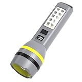 Solar Flashlight, Usb Rechargeable Torch, Handheld Spotlight, Telescopic Zoom Light, Waterproof Outdoor Lamp, Hiking Camping Use, 8.78x2.09
