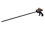 KENDO Einhandzwinge – Max. Spannweite: 600mm /Spanntiefe: 63mm – Max. Spannkraft: 0.6kN – Max. Spreizweite: 769mm/Min. Spreizweite: 141mm – Klemmzwinge mit Vollprofilschiene & Kunststoffgriff