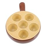 SOLUSTRE Keramik Escargot Platte mit Griff Rutschfeste Schnecken Grillform für Meeresfrüchte Backofenfest Ergonomisch für Restaurant und Zuhause Vielseitig für Garnelen und Pilze