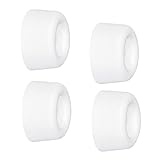 WAGNER Wandtürstopper VULKANO MINI 4tlg. Set - Durchmesser Ø 20 x 10 mm, Puffer aus hochwertigem Vollgummi, weiß, zum Schrauben - 15501104