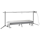 vidaXL Rotisserie Grill Automatisch, Elektrogrill mit Drehspieß Griffen, Spießgrill für Außenbereich, Outdoor Grill Holzkohlengrill, Edelstahl