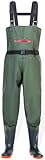 Wathose Damen Herren,Anglerhose Wasserdicht Mit Stiefel,Jagd Wathosen,Fischteich Anglerhose,Atmungsaktive Mit Verstellbarer Schultergurt Für Angeln,Outdoor-Aktivitäten,Starker Griff B,41