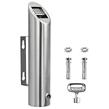 Wandaschenbecher aus Edelstahl, Runde Aschenbecher Wandmontage, Aschenbecher für draussen, Aschenbecher Edelstahl Wandaschenbecher mit Schloss für Terrasse, Restaurant, Hotel