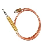 Hemobllo Kaminheizung Thermoelement für Gasfeuerstelle Ersatz-Thermoelement Ofen Thermoelement Austausch des Feuerstellen-Thermoelements Thermoelement für Gasherde Kupfer Golden