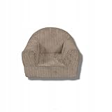 FORTSLINE – Kindersessel ab 1 Jahr - Kuschelsessel 40x33x39cm - Kinderstuhl Baby Sessel Kinderzimmer - Kindersessel Mini in Cord - Kinder ohrensessel Zertifiziert nach Oeko-TEX - Viele Farben Braun