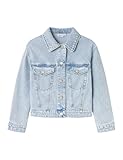 Name it kids Mädchen Nkfmila DNM Jacket 8510-Za Noos, Light Blue Bleached Denim, Numeric_134