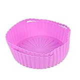 VINTORKY Luftfritteuse Liner Profi kommerzielle Propan-Friteusen Ofen wok Silikonmatte für Air Fryer Silikonmatte für Küche waschbare Silikonmatte Griffdesign Silikonmatte Kieselgel Violett