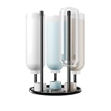 Flaschenhalter für SodaStream - Premium Abtropfhalter aus Keramik Abtropfständer mit Abtropfwanne für 5 SodaStream Crystal | Emil Flaschen Schwarz