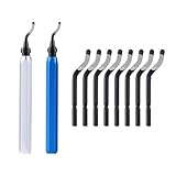 Entgrater Set 2 Stück Mit 10 HSS BS1010 Klingen, Handentgrater Für Metall, Kunststoff, Kupfer, PVC-Rohre Und 3D-Druck, Profi-Entgratung Werkzeug