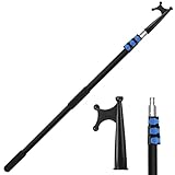 campMax 3,6 m Teleskop-Boot-Haken, Aluminium, robust, zum Andocken von Booten, schwimmend, rutschfester Griff, unverzichtbares Schiffszubehör