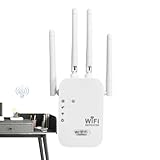 Internetverstärker für WiFi -WiFi Extensor 4 Hochgeschwindigkeitsantennen, drahtloser WLAN -Repeater für das Haus, leistungsstarker Verstärker mit langem Bereich | Tragbarer Internetsignal -Extensor f