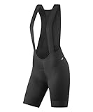Gonso SQlab GO Bib W, Kurze Damen Träger-Radhose, Tights mit ergonomischem SQlab Sitzpolster, Innovative Schnittführung ohne Seitennaht, Enganliegende Passform, Schwarz, Gr. 38